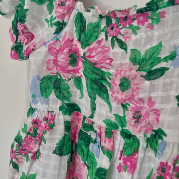 Janie and Jack Floral top - Pink and Green - Picture 3 of 4